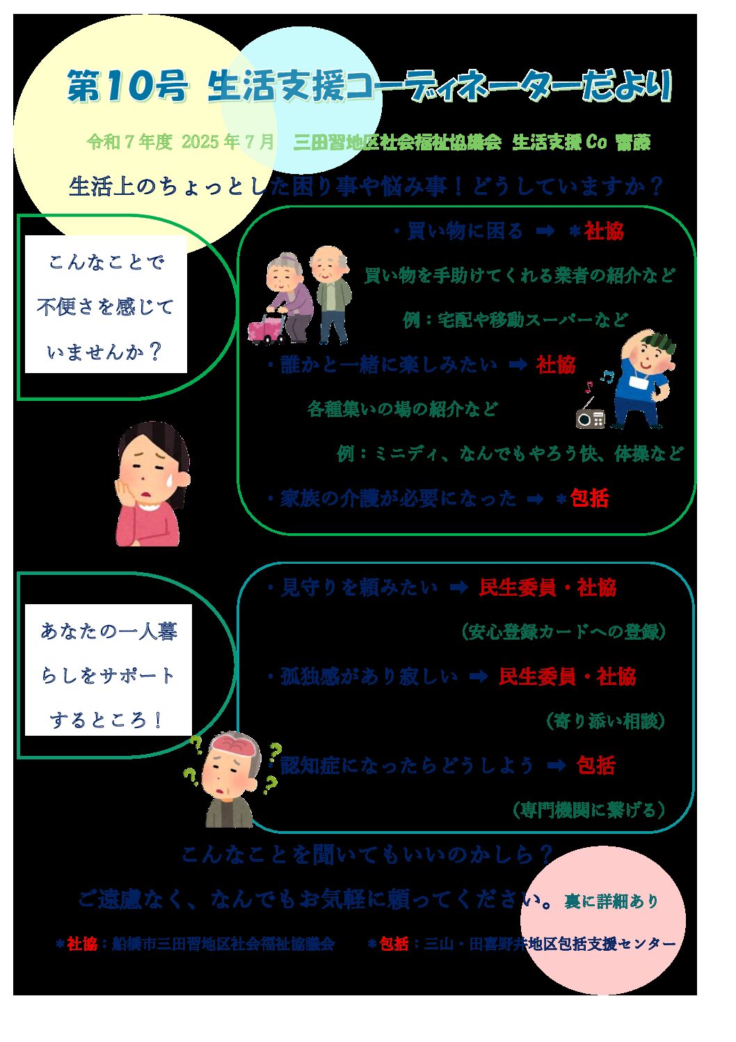 第１０号 生活支援コーディネーターだより 令和７年度 2025.7.14